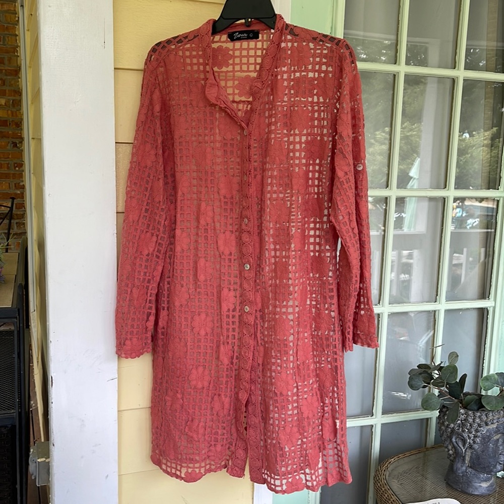 Lace swimsuit coverup. Size large